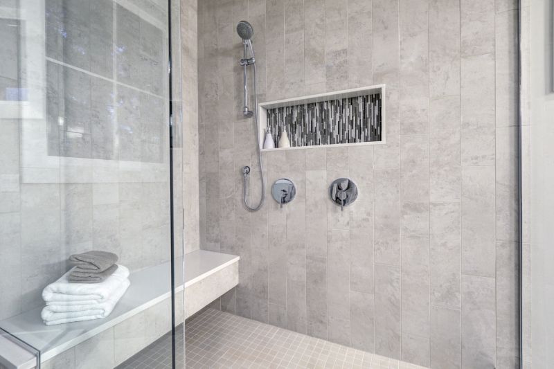 Tile Shower with Built-In Seating